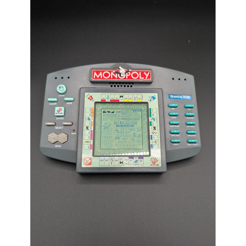 Vintage‎ 1997 Monopoly Electronic Handheld Game Hasbro Parker Brother Tested!
